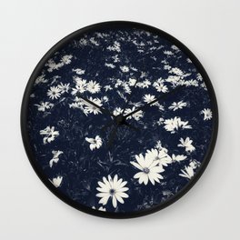 Coastal Flowers Near East London in South Africa Black and White Wall Clock