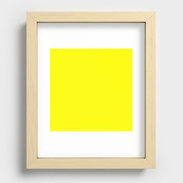 Bright Yellow Recessed Framed Print