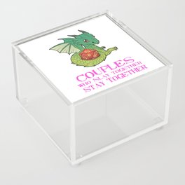 Funny Couples Tabletop Gaming Design Dragons D20 Dice Tee Print Acrylic Box | Geek, Graphicdesign, Mtg, Tabletopgaming, Fantasy, D20, Dnd, Rpg, Pathfinder 
