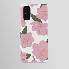 Cold pink magnolias pattern Android Case