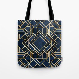 Art Deco Fancy Blue Tote Bag