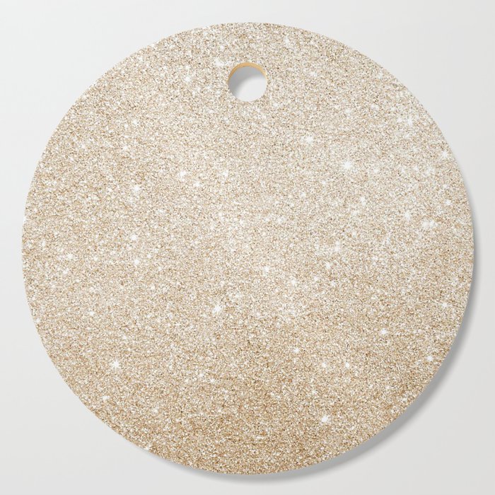 Gold Glitter Sparkle Shimmer Girly Glam Luxe Cutting Board
