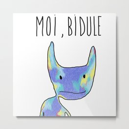 Moi, Bidule - I Metal Print | Love, Children, Funny, Illustration 
