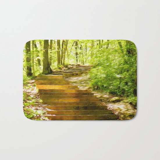 Steps Through The Forest Bath Mat