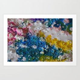 Textured Rainbow Abstract Painting Art Print