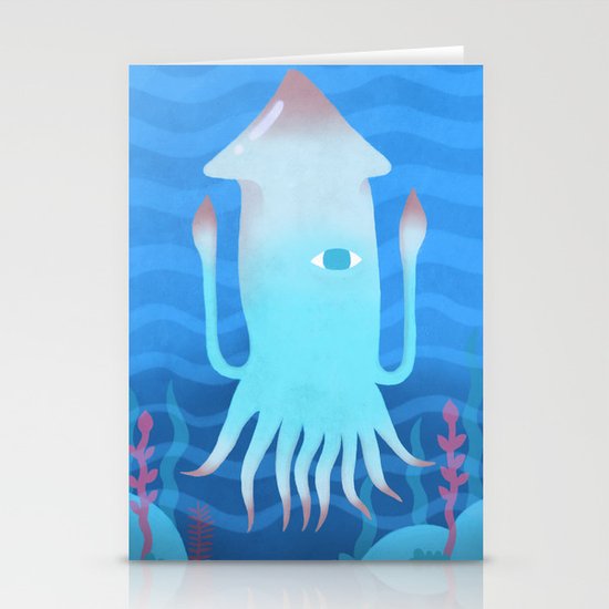 Giant Squid Stationery Cards