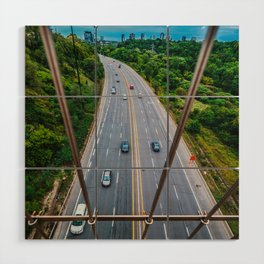 Don Valley Parkway on a Cloudy Day. Landscape Photograph Wood Wall Art