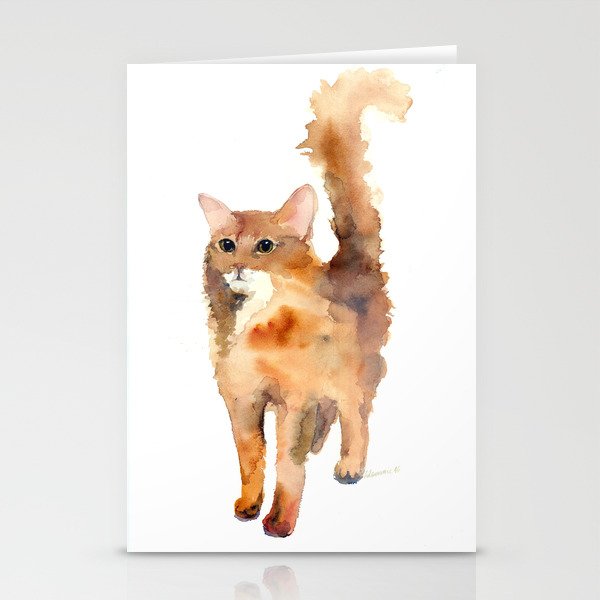 Ginger Fluffy Cat Stationery Cards
