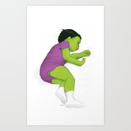 Toddler Hulk SMASH! Art Print