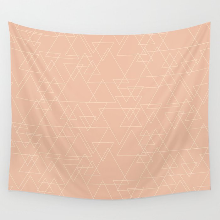Vector Triangle Pattern in Peach and Gold