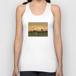 KC-130J Formation Flying into the Sunset Unisex Tank Top