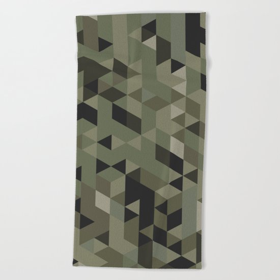 Isometric Camo Beach Towel