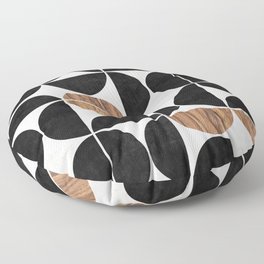 Mid-Century Modern Pattern No.1 - Concrete and Wood Floor Pillow | Graphicdesign, Vector, Abstract, Ratko, Painting, Digital, Color, Midcentury, Photo, Modern 