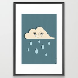 Sad Cloud Framed Art Print
