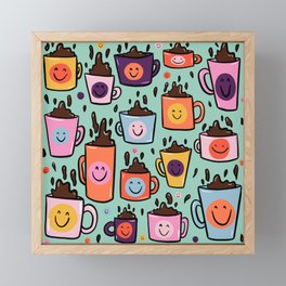 Smiley Coffee Framed Mini Art Print