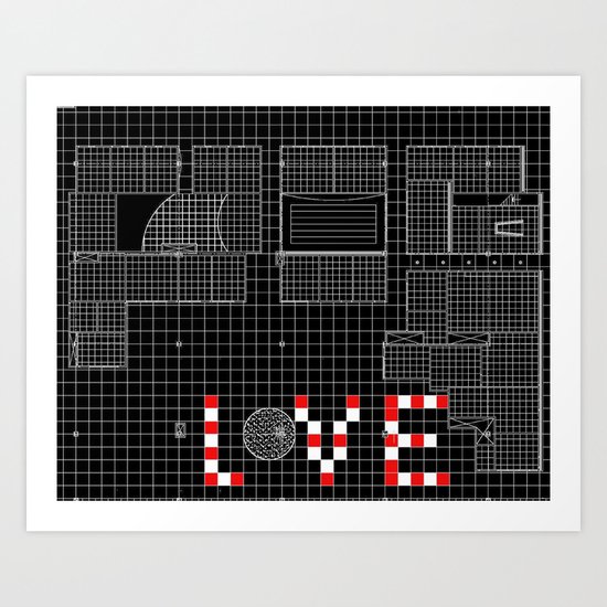 Architectural Print - Ceiling Plan - LOVE Art Print