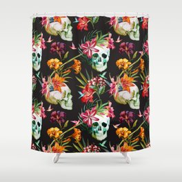 Hawaiian Skull Shower Curtain