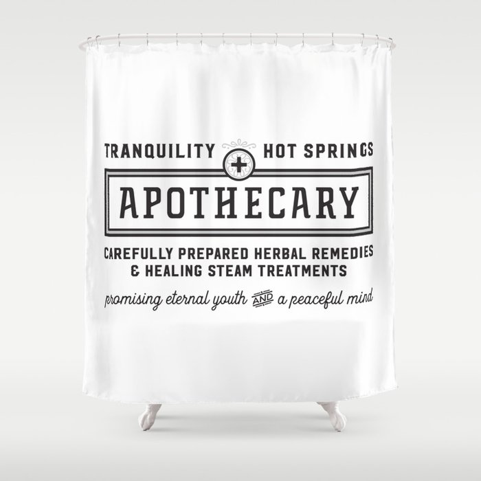 Tranquility Hot Springs + Apothecary Shower Curtain