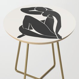 Henri Matisse Abstract Woman, Black and Beige Nude Matisse Art Decor Side Table