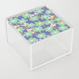 Retro flower pattern – Pantone of the year Acrylic Box