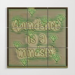 Abundance is a Mindset Money Filter Green Wood Wall Art
