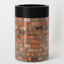 Texture of an old brick wall closeup Can Cooler