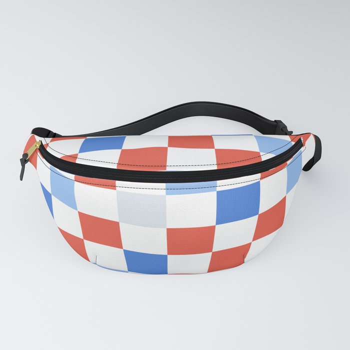 Summer Checkered (Red / White / Blue) Fanny Pack