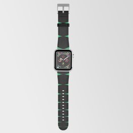 Retro Round Pattern - Green Black 2 Apple Watch Band
