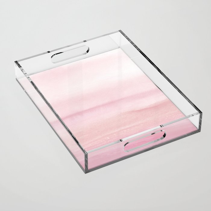 Subtle Pink Layers 03 Acrylic Tray