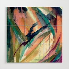 Brave -  a colorful acrylic and oil painting Wood Wall Art