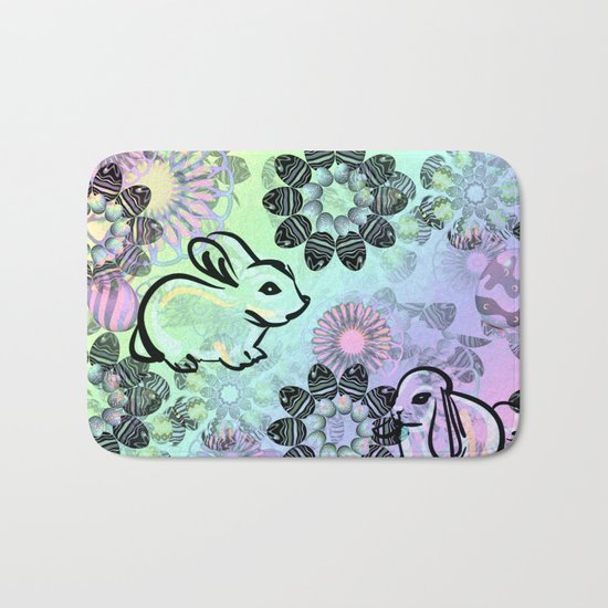 Easter Egg Pattern Bath Mat