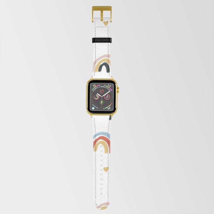 Happy colorful rainbow pattern Apple Watch Band