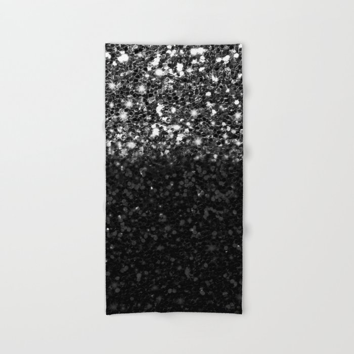 Black glitter hand towels online