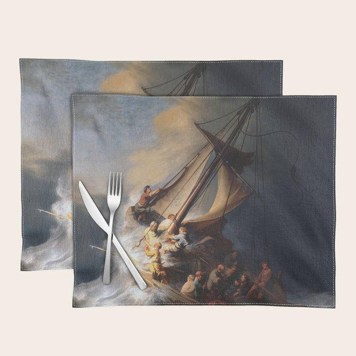 Stolen Painting The Storm on the Sea of Galilee by Rembrandt Placemat