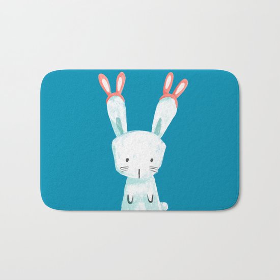 Four Eared Bunny Bath Mat