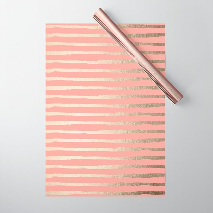 Pink striped wrapping paper hotsell