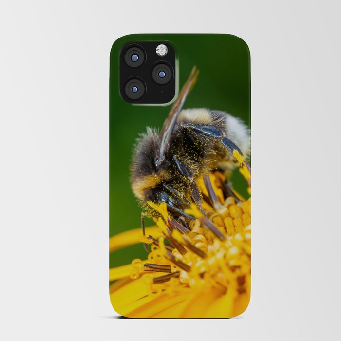 Bumblebee Collecting Nectar Macro Photography iPhone Card Case