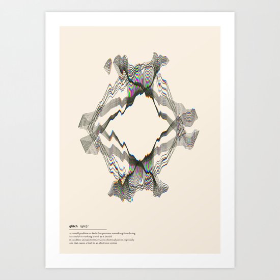 GLITCH Art Print