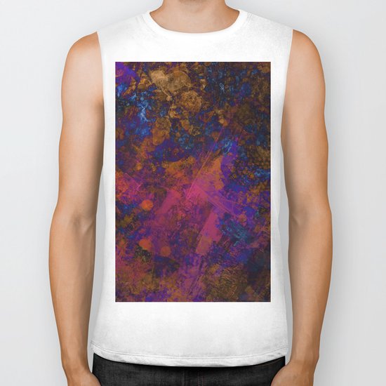 Day Dreaming - Abstract, metallic, textured, paint splatter style artwork Biker Tank