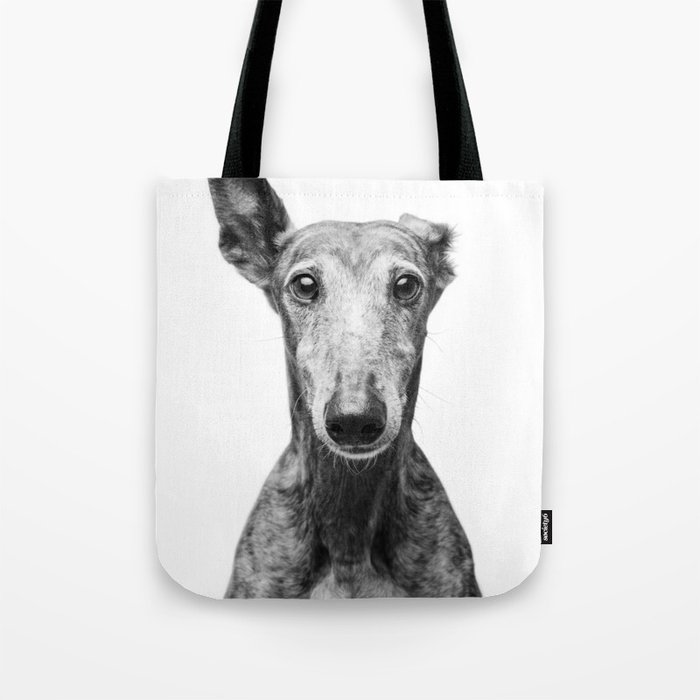 Rayito el Galgo - Dog portrait - Greyhound Tote Bag