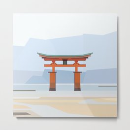 Floating torii, Itsukushina Shrine, Japan Metal Print | Clearsky, Sacredplace, Redentrancegate, Nationaltreasures, Miyajima, Japan, Homedecor, Seascape, Ancient, Itsukushimashrine 