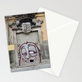 Graffiti Art in Porto | Missing tooth smile | Happy Portugal | Downtown Porto, Portugal Stationery Card