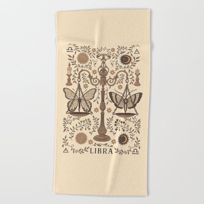 Libra, The Scales Beach Towel