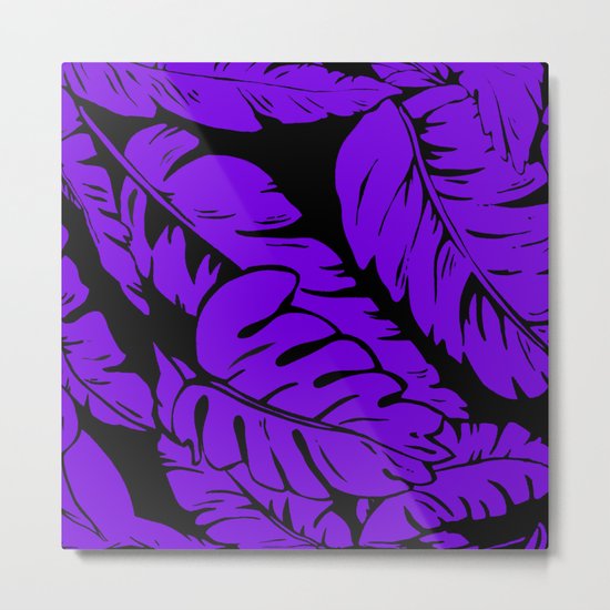 PALM LEAF PURPLE Metal Print