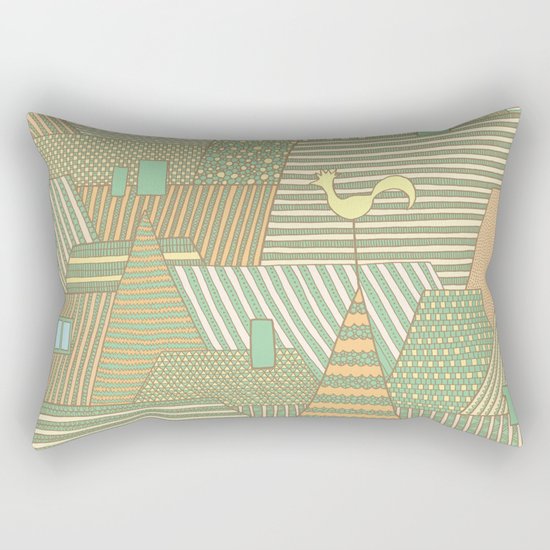 Rooftops Rectangular Pillow
