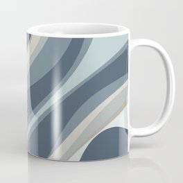 Trippy Dream Minimalist Abstract Pattern 2 in Neutral Blue Gray Tones Mug