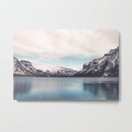 Lake Minnewanka Metal Print | Landscape, Mountains, Dorm Room Scenic, Mountain, Nature, Photo, Bed Bath Living Vibe, Nature Photo, Canada, Mountain Lake 