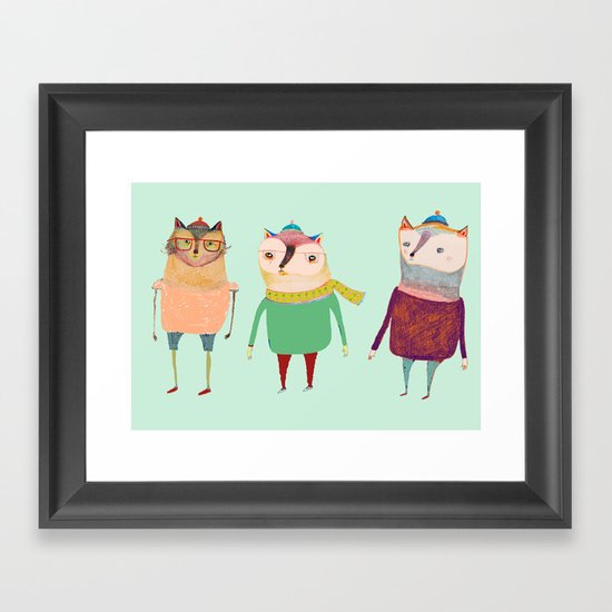The Cats. Framed Art Print
