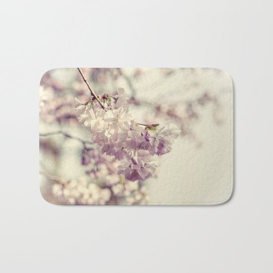 Cherries in bloom Bath Mat
