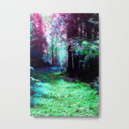 Enter the Forest Metal Print | Trippy, Nature, Digital, Electricforest, Photoshop, Digitalart, Fantasy, Forest, Woodlands, Trees 